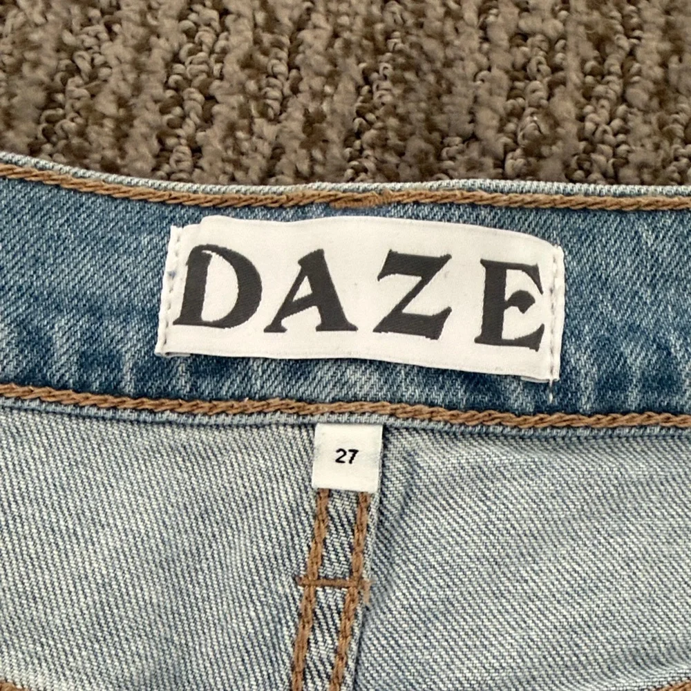 DAZE Light Blue High-Rise Cuffed Denim Shorts - Women's Jean Shorts - Picture 4 of 4